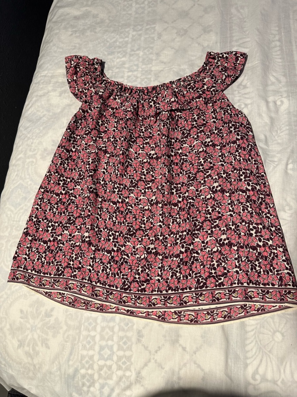 Max Studio Pink and Purple Floral Tank Top